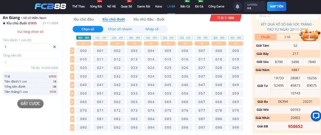 Đánh đầu đuôi trong soi cầu miền Nam tại nhà cái FCB88